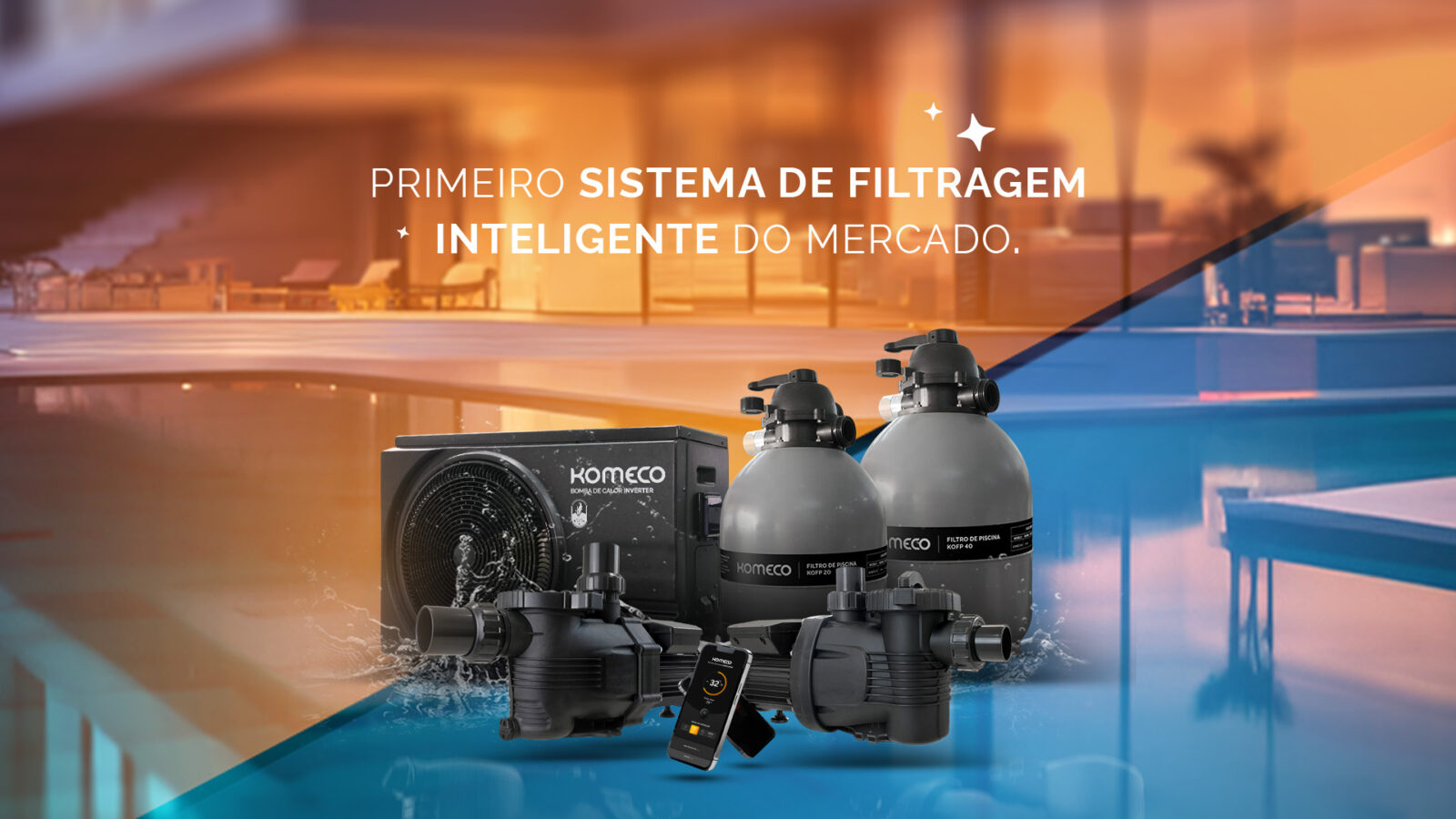 Sistema Inteligente de filtragem e aquecimento de água da Komeco